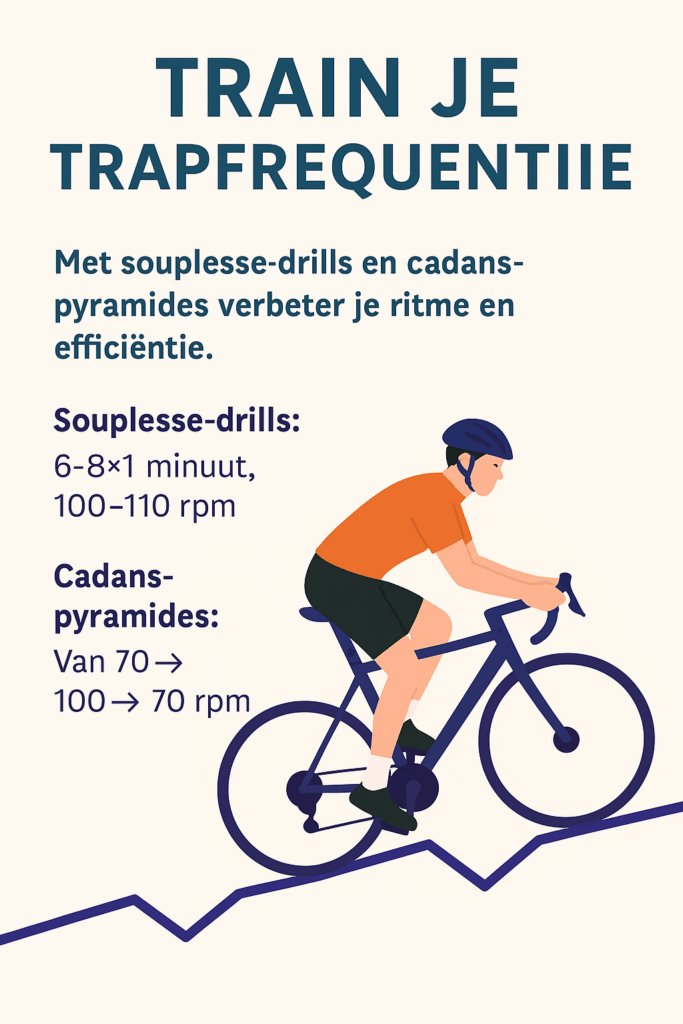 Cadanstraining met pyramide-oefeningen en souplesse-drills