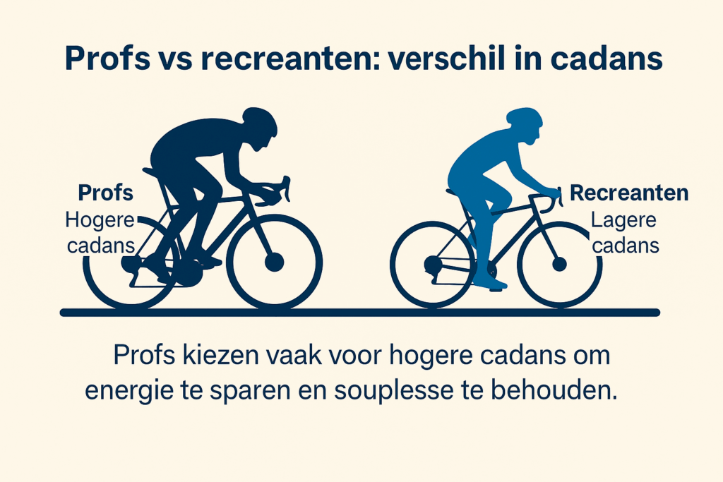 Profs rijden met hogere cadans voor meer efficiëntie en souplesse